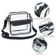 thumbnail image 4 of Xihbxyly Bolso Bandolera Transparente, Diseño Transparente Aprobado para Estadios, Material de Pvc Duradero, Bandolera Versátil, Ideal para Deportes, Conciertos y Aeropuertos, 25 X 25 X 10 Cm., 4 of 7