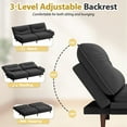 thumbnail image 3 of Furmax Futon with Five Angles Adjustable Armrests and Adjustable Backrest Futon Sofa Couch for Small Spaces Living Room Office,Black, 3 of 7
