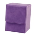 thumbnail image 1 of Caja de baraja de cartas coleccionables, tarjetero de cuero PU, contenedor de tarjetas coleccionables para 200 tarjetas, caja de almacenamiento de Púrpura, 1 of 8
