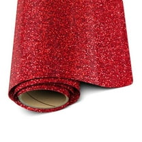 Siser Glitter Heat Transfer Vinyl – Red HTV Iron on Vinyl – 12” x 3 Foot ( 36 inches / 1 yard )