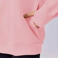 thumbnail image 7 of Fesfesfes Women's Classic Style Tops Oversized Pullover Long Sleeve Classic Crew Neck Blouses Fall Winter Comfy Homewear Sweatshirts(Pink#1,M), 7 of 7