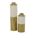 thumbnail image 5 of CosmoLiving by Cosmopolitan 22", 14"H Honeycomb Gold Metal Vase, Set of 2, 5 of 7
