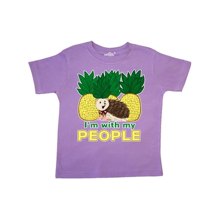 

Inktastic Pineapple Hedgehog I m With My People Gift Toddler Boy or Toddler Girl T-Shirt