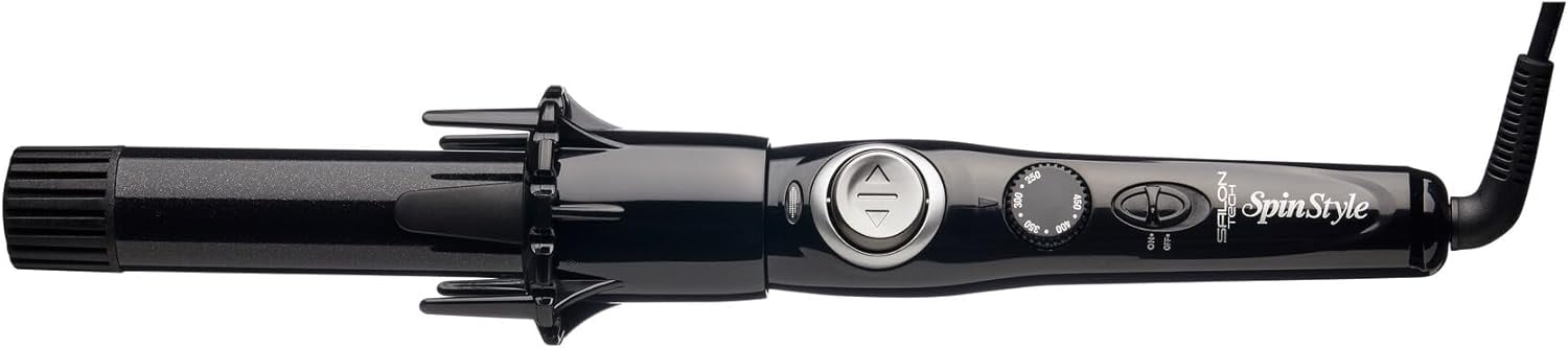 SALON TECH SpinStyle Pro Auto Curler - Create Beautiful, Long-Lasting Curls in Just A Few Seconds! (1.25 Inch)