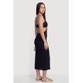 thumbnail image 2 of Women's Metallic Starfish Detail Keyhole V Neck Midi Dress, 2 of 3