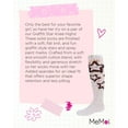 thumbnail image 7 of MeMoi  Graffiti Star Knee-High Socks - Girls - Female, 6, White, 7 of 7