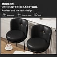 thumbnail image 6 of MultiHaven 25.8" Upholstered Swivel Bar Stool Set of 4,Counter Height Chair with Ergonomic Footrest for Kitchen Island - Black PU Leather, 6 of 11