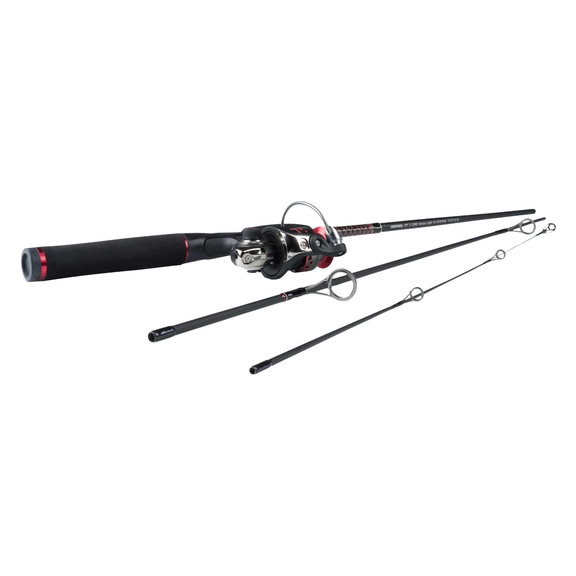 Carry Case Shakespeare NEW AGILITY 2 SPIN 4PC TRAVEL Fishing Rod Carbon 