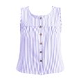 thumbnail image 5 of VBVC Women's Striped Button Down Tank Tops , Ladies' Loose Fit Sleeveless Blouse , Casual Summer Shirts For Women, S-2XL, 5 of 7