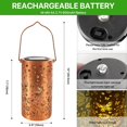 thumbnail image 4 of czcpp-Solar Lanterns Outdoor Hanging Lantern Lights, Butterfly Hollowed-Out Metal Decor Lantern, Waterproof LED Garden Decoration Light for Patio, Yard, Pathway, Landscape, Lawn, 4 of 4