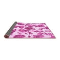 thumbnail image 2 of Ahgly Company Indoor Round Abstract Pink Modern Area Rugs, 5' Round, 2 of 4
