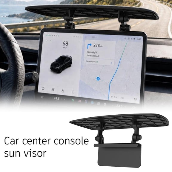 Car GPS Sun Shade, Anti-glare Vehicle Navigator Sunshade Visor