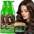thumbnail image 3 of (2 pack) Herbishh Combo Pack - 2 Pc Hair Color Shampoo, Long Lasting Color, (500 ml, Black) + 1 Pc Argan Hair Mask, Nourishes Dry & Frizzy Hair (150 ml), 3 of 10
