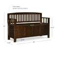 thumbnail image 4 of Contemporary Home Living Slatted Back Storage Bench - 50" - Walnut Brown, 4 of 4