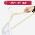 thumbnail image 3 of Velvet Hangers Flocked Clothes Heavy Duty Premium Non-Slip Hangers (30/50 Pack), 3 of 9