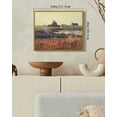 thumbnail image 5 of Drsoum Vintage Landscape Framed Wall Art Grassland Meadow Wildflower Field Wall Prints Classic Retro Farmhouse Rustic Decorations for Living Room Bedroom 8x10in Natural Framed, 5 of 6