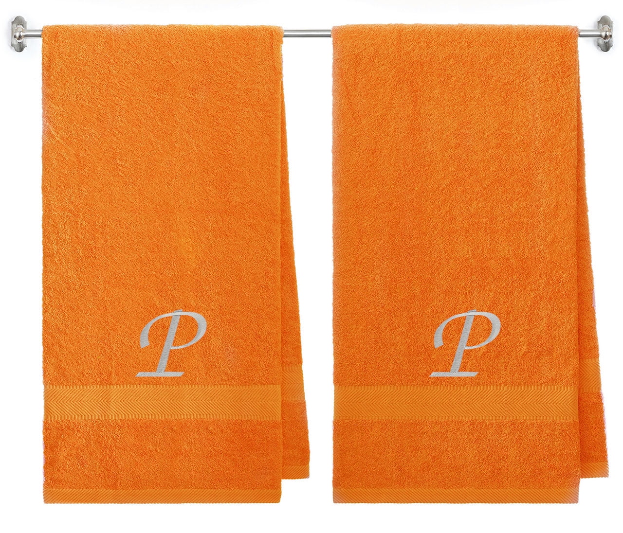 New EMBROIDERED PERSONALISED NAME BATH TOWEL Gift Set ANY INITIAL Combet Cotton 