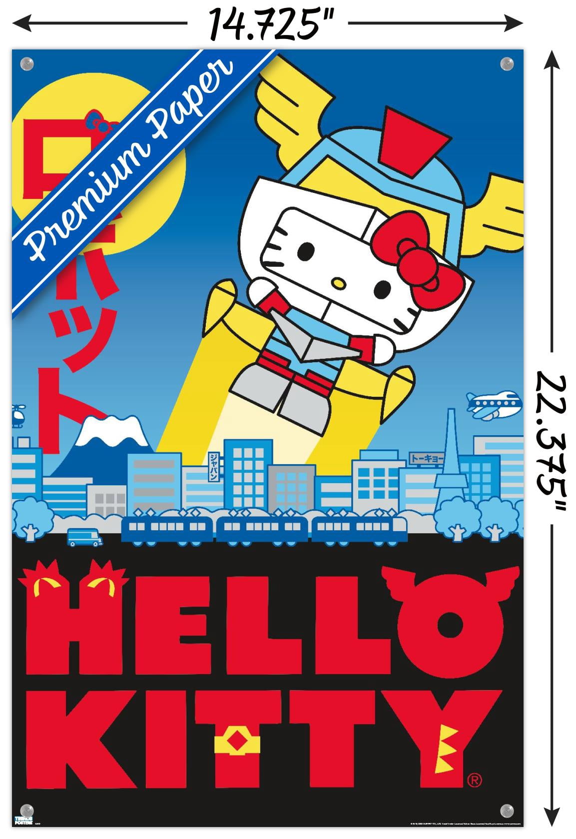 Hello Kitty - KaiJu Wall Poster with Push Pins, 14.725" x 22.375"