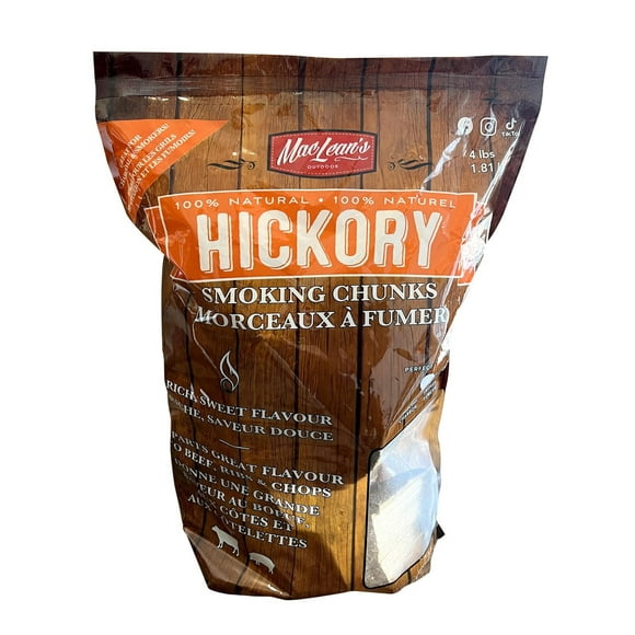 Morceaux de bois d'hickory à fumer MacLean's Sac de morceaux de 4 livres