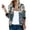 Navy, variant on Women's Floral Print Zip Up Jacket – Lightweight Casual Bomber Jacket with Stand Collar – Long Sleeve Spring Fall Coat – S-XXL