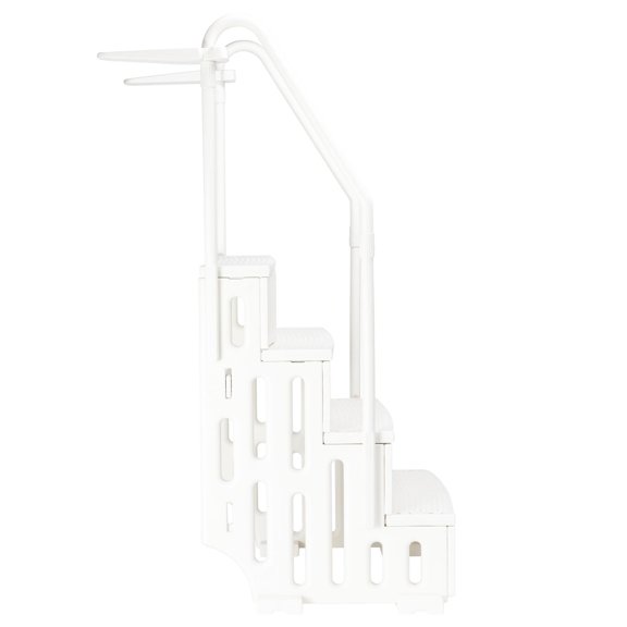 Winado PVC White Pool Ladder 4 Steps Above Ground in Pool Swimming, Pool Ladders for Outddoor and Indoor, Easy to Assemble, White