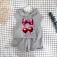 thumbnail image 6 of LJEFF Girls 2PC Cute Printed Short Sleeve Set, Breathable Soft Drawstring Lightweight Summer T-Shirt and Shorts Set Gray Size 8 Years, 6 of 6