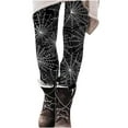 thumbnail image 2 of VBTAPA Halloween Leggings for Women Spider Web Printed High Waist Ankle Length Yoga Pants Novelty Holiday Tights Buttery Soft Casual Milk Silk Legging Lighten Deals of The Day Black XXL, 2 of 7