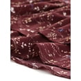 thumbnail image 6 of DARING DIVA Women's Tiered Ruffle Hem Midi Skirt XS Wine Red-Floral, 6 of 7