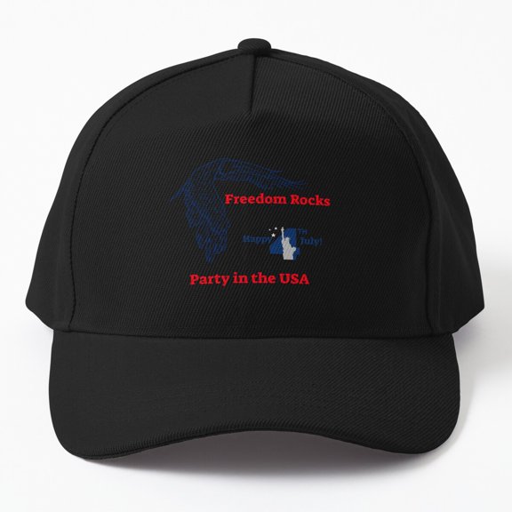 July 4 Independence Day Baseball Cap, USA Holiday Celebration Graphic Design, Classic Hat