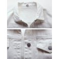 thumbnail image 4 of SHAR Women's casual denim jacket, solid color long sleeve denim jacket, 4 of 5