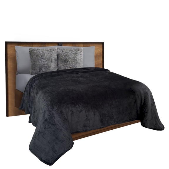 Cobertor Ligero Matrimonial Ultrasuave Negro Térmico