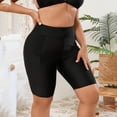thumbnail image 5 of MLQIDK Plus Size Women's High Waisted Swim Shorts Tummy Control Swimwear Full Coverage Swim Bottoms Beach Wear 2026 Black 3XL, 5 of 7