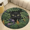 thumbnail image 5 of The Cat Is Hiding Floral Medallion Round Rug - Small Round Area Rug, Soft Non-Slip Machine Washable Bedroom Mat Indoor Accent Entry Carpet for Office Desk Dorm Hallway, 5 of 7