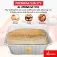 thumbnail image 3 of Disposable Mini Aluminum Loaf Pans with Lids & “Handmade with Love” Stickers, 6″ × 3.5″ × 2″, Pack of 25 Perfect for Baking Holiday Baked Bread Mini Cakes, Meatloaf, Banana Bread, 3 of 4