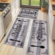 thumbnail image 1 of MeyJey Juego de Tapetes de Cocina Estilo Rústico, 3 Piezas Antideslizantes, Lavables a Máquina, para el Piso Del Hogar y la Sala de Estar, Gris/beige, 1 of 1
