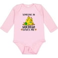 thumbnail image 3 of Inktastic Someone in San Diego Loves Me Boys or Girls Long Sleeve Baby Bodysuit, 3 of 5