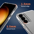 thumbnail image 6 of CoverON For Samsung Galaxy S23 FE Case, Hybrid Slim fit Hard Back TPU Rim Phone Rigid Cover, Clear with Chrome Buttons, 6 of 9
