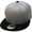 Light Gray/Black, variant on Solid Cotton Snapback Flat Brim Baseball Cap Adjustable Classic 6 Panel Hat