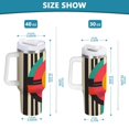 thumbnail image 6 of Yayeee 40oz Stainless Steel Tumbler with Straw and Handle Double-Wall Insulated Travel Water Bottle, Geometric Circle, 6 of 8