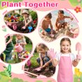 thumbnail image 5 of JoyStone Kids Gardening Tool Set with Wheelbarrow and Watering Can, 16-Piece Set with Wooden-Handle Tools, Pink, Ages 3-6, 5 of 12