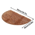 thumbnail image 3 of Half Round Carpet Foot Mat for Bathroom Entrance, Non-Slip Rubber Backing, Absorbent Microfiber Area Rug, Washable Polyester, 35 x 50 cm, 1 Pc, 3 of 5