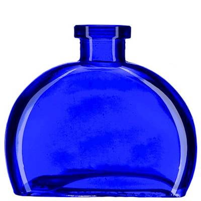 Cobalt Crystal Vase - COBALT BLUE 6 Ounce Figi Glass Vase - Courtneys Candles