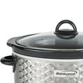 thumbnail image 2 of Brentwood Scallop Pattern 4.5 Quart Slow Cooker in Stainless Steel, 2 of 8