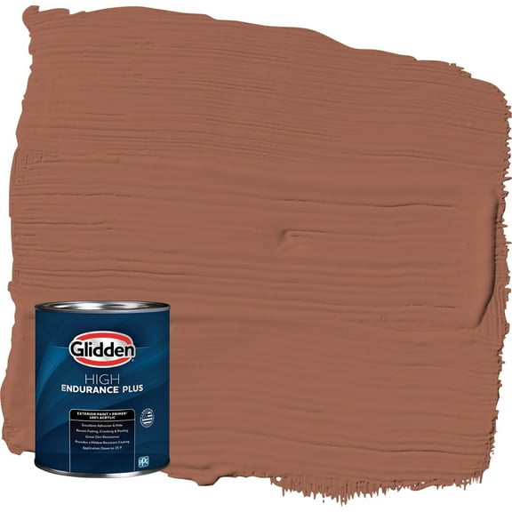 Glidden HEP Warm Up / Orange Semi-Gloss Exterior Paint with Primer, 1 Quart