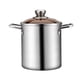 thumbnail image 4 of Olla pequeña de acero inoxidable para freír con tapa, olla para sopa, mini freidora, 4 of 9