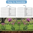 thumbnail image 3 of DOMQGA Garden Fence 10 Panels,35.8in(H) x 21.8ft(L) Rustproof Decorative Fence Metal,Animal Barrier for Outdoor,Picket Fencing No-Dig for Yard (9 Panels+1 Gate), 3 of 8