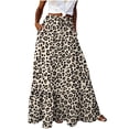 thumbnail image 2 of Vetsdori Women Summer Casual Print Casual Long Skirt With High Waist And Flowing Long Skirt With Pockets And Half Skirt, 2 of 6