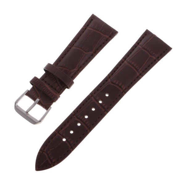 Correa de reloj de cuero de lujo unisex con cierre de pasador de PU duradero de 16/18/2/22 mm 22mm