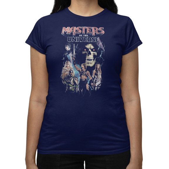 Masters Of The Universe Movie Groupshot Of Thunder Women's T Shirt (Navy, S-XXL)