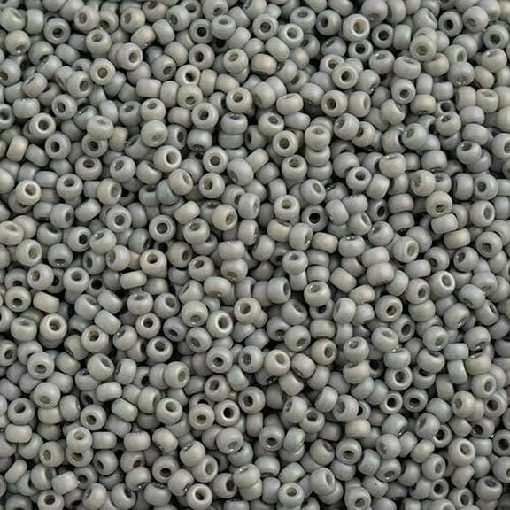 Miyuki Seed Bead 11/0 APX 22g - Frosted Glazed Rainbow Grey Matte AB Japanese Glass Seed Beads